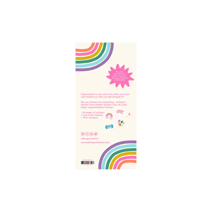 Talking Out Of Turn Paper Sticker Booklet - Bold & Bright Planner Edition