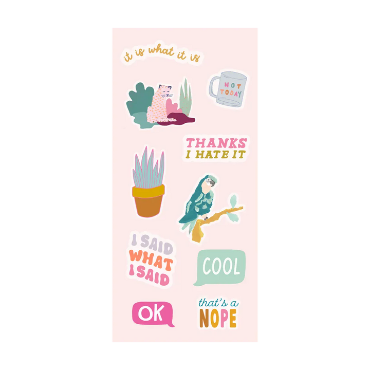 Talking Out Of Turn Paper Sticker Booklet - The Sweary Everything Edition