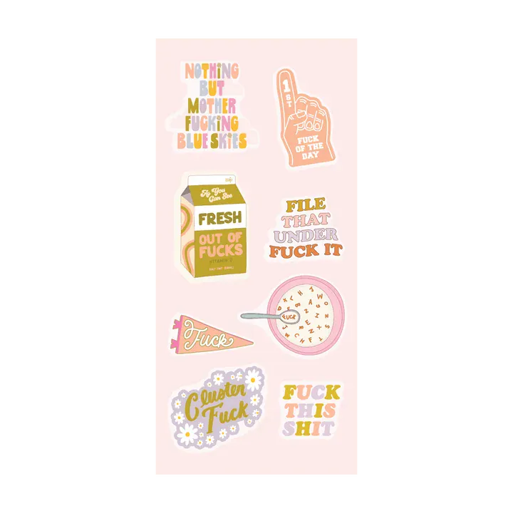 Talking Out Of Turn Paper Sticker Booklet - The Sweary Everything Edition