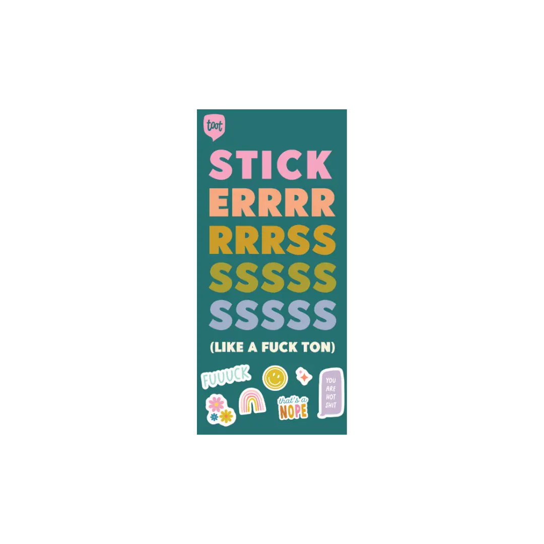 Talking Out Of Turn Paper Sticker Booklet - The Sweary Everything Edition