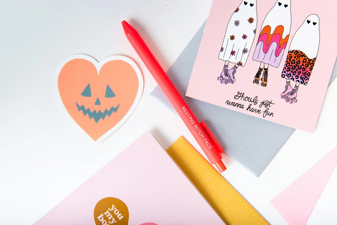 Talking Out Of Turn Pen and Pencils Halloween Jotter 3 Pack - Boo Yah