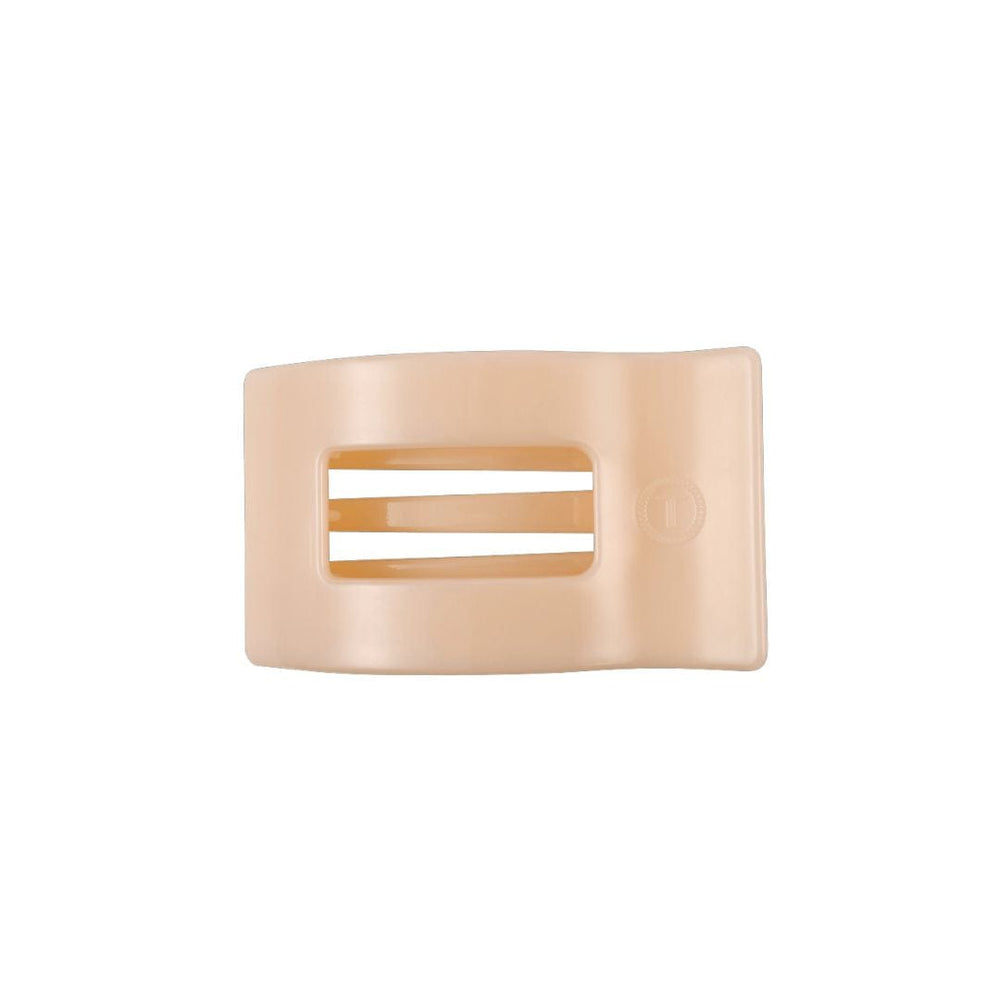 Teleties Fashion Almond Beige Large Flat Rectangle Hair Clips