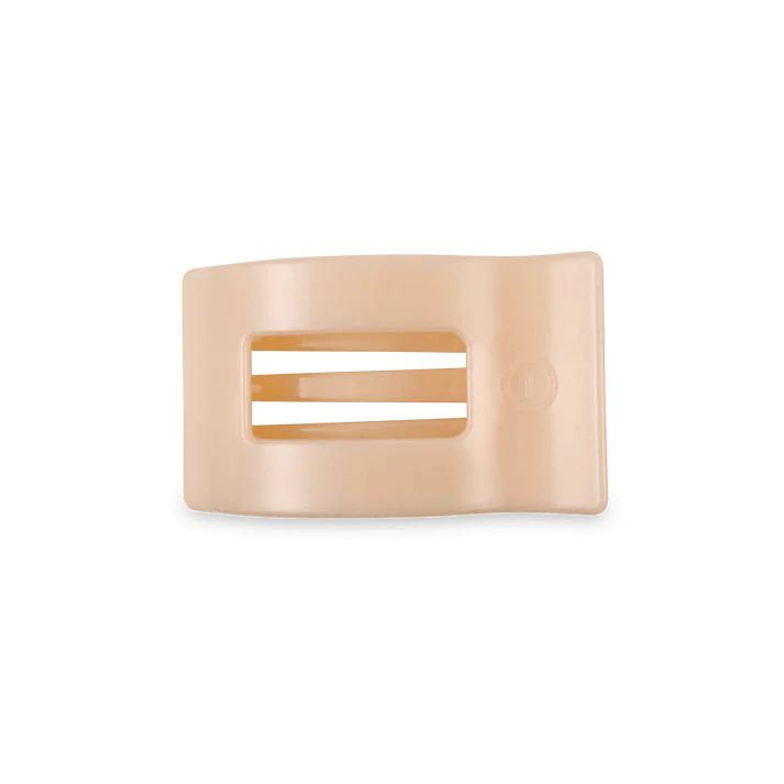 Teleties Fashion Almond Beige Small Flat Rectangle Hair Clips