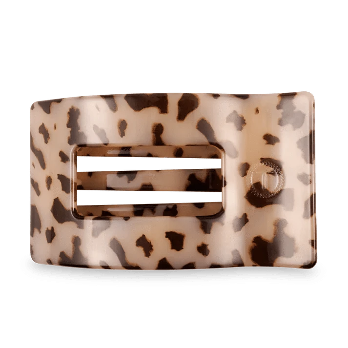 Teleties Fashion Blonde Tortoise Large Flat Rectangle Hair Clips