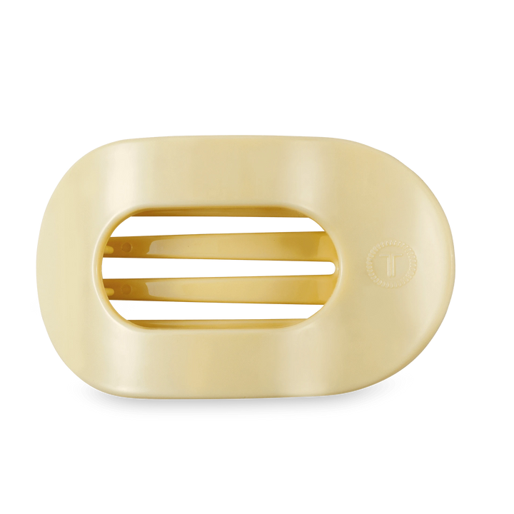 Teleties Fashion Butter Yellow Teleties Large Flat Round Hair Clips
