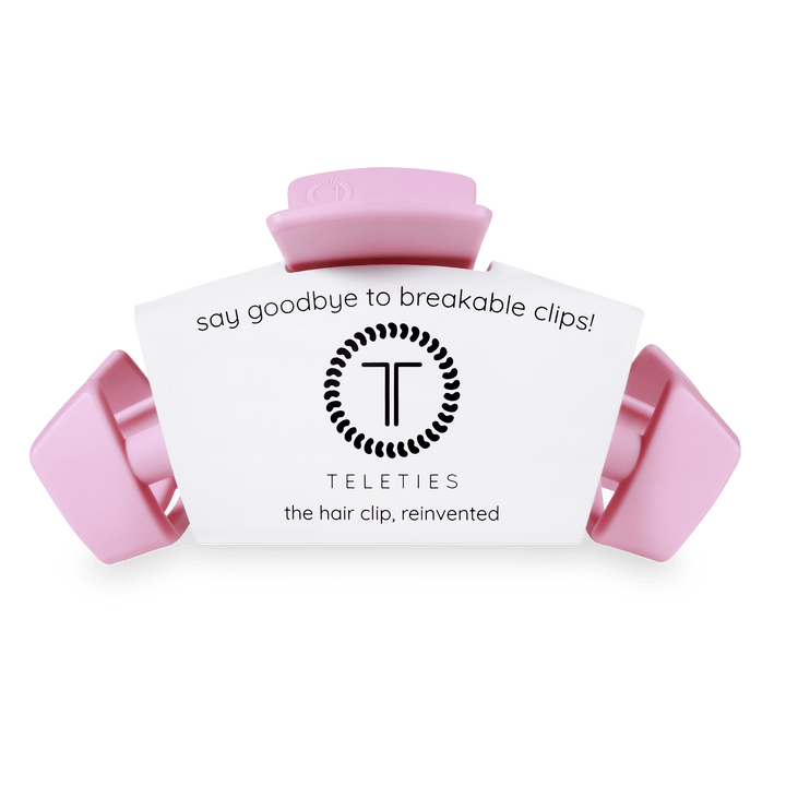 TELETIES Fashion Classic Hair Clip | Large | Merry Pinkmas