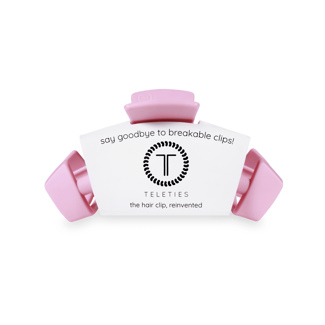 TELETIES Fashion Classic Hair Clip | Medium | Merry Pinkmas