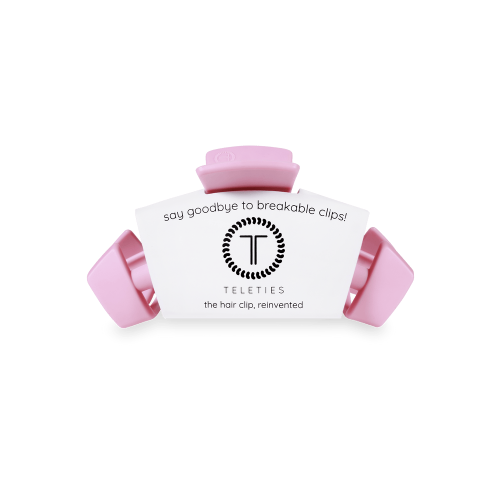 TELETIES Fashion Classic Hair Clip | Small | Merry Pinkmas