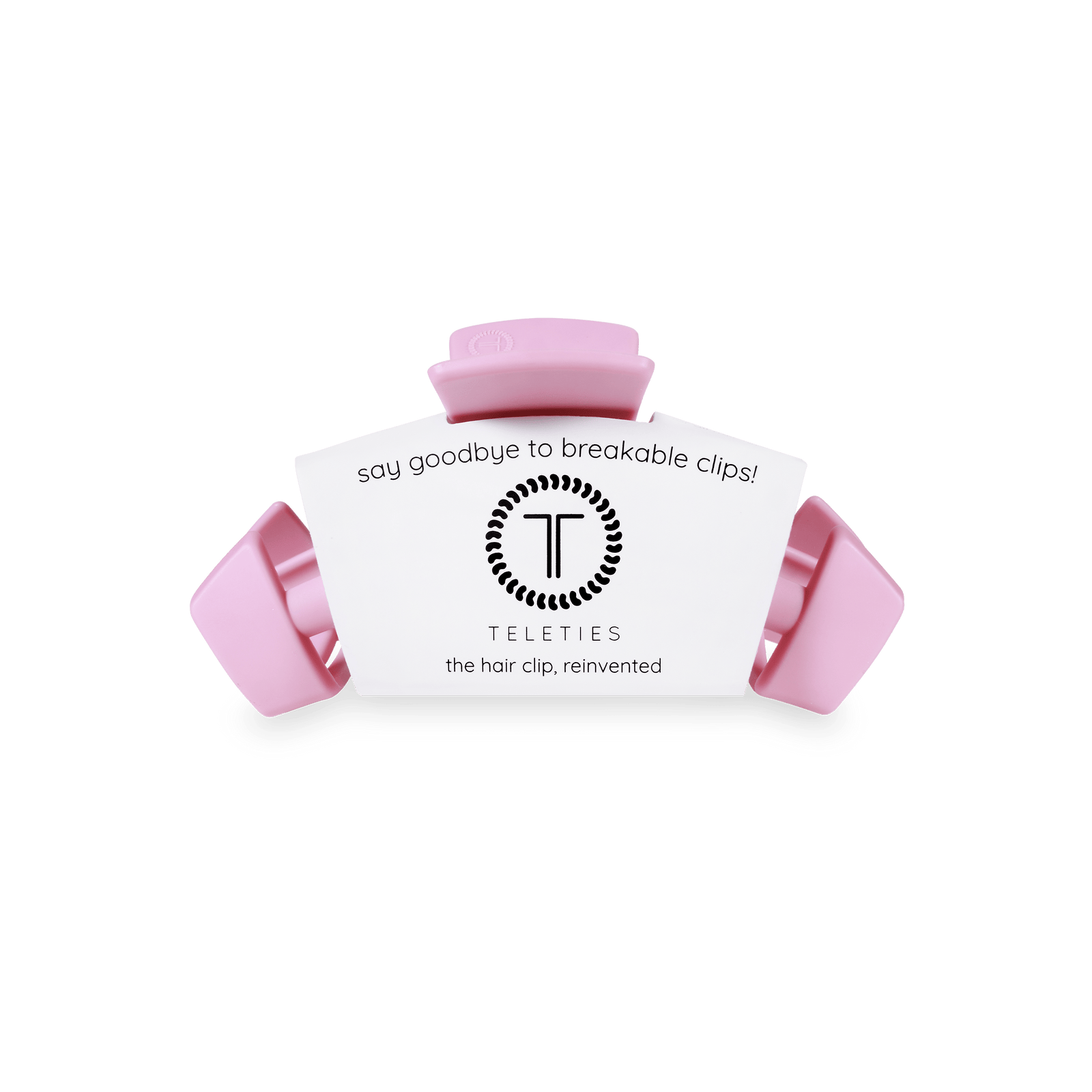 TELETIES Fashion Classic Hair Clip | Small | Merry Pinkmas