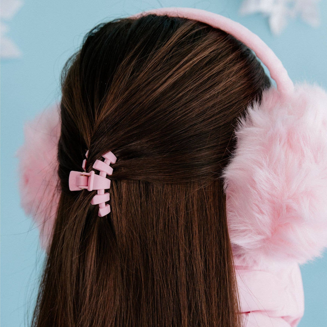 TELETIES Fashion Classic Hair Clip | Tiny | Merry Pinkmas