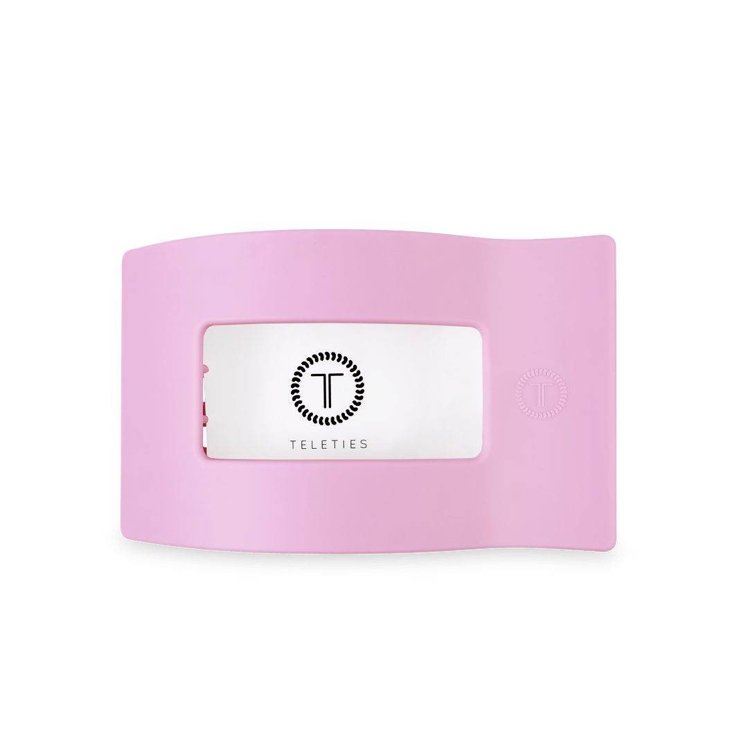 TELETIES Fashion Flat Rectangle Hair Clip | Medium | Merry Pinkmas