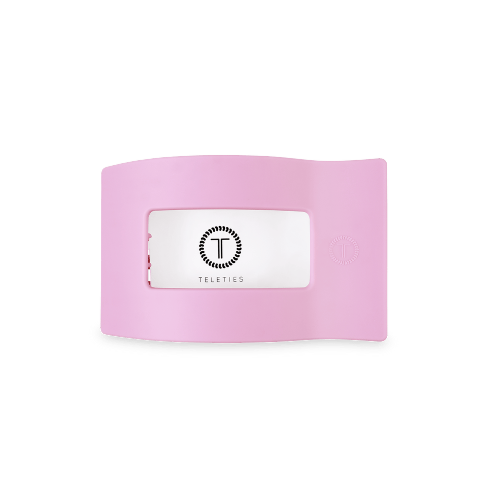 TELETIES Fashion Flat Rectangle Hair Clip | Small | Merry Pinkmas