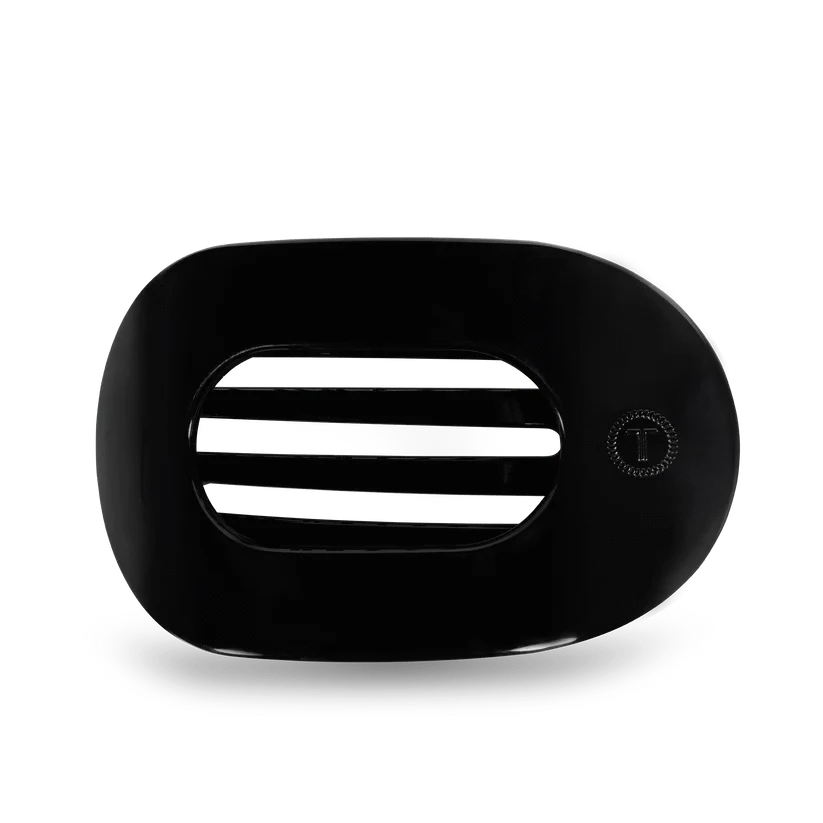 Teleties Fashion Jet Black Teleties Large Flat Round Hair Clips