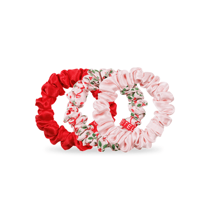 TELETIES Fashion Silk Hair Scrunchies | Small | Blushmas