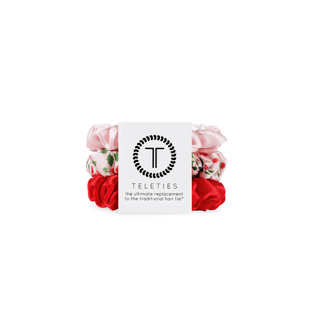 TELETIES Fashion Silk Hair Scrunchies | Small | Blushmas