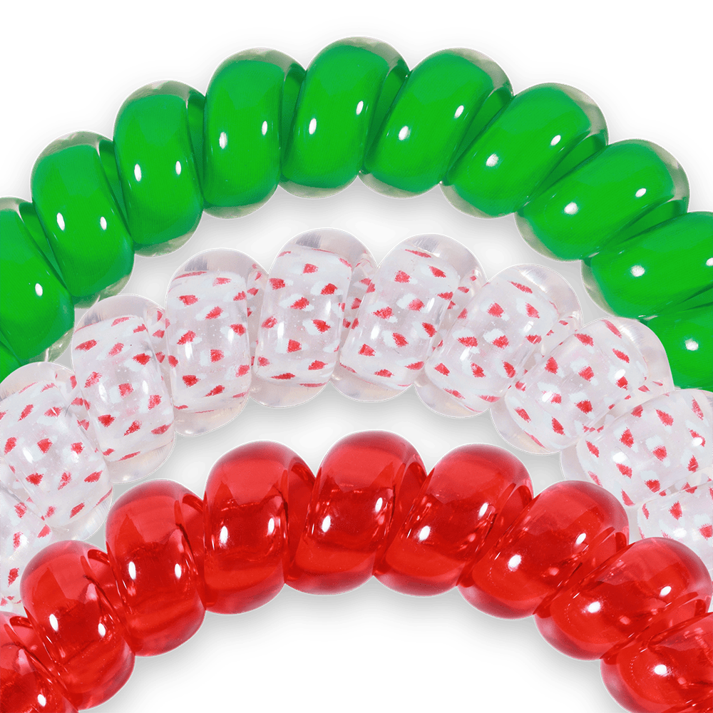 TELETIES Fashion Spiral Hair Coils | Large | Secret Santa Hair Ties