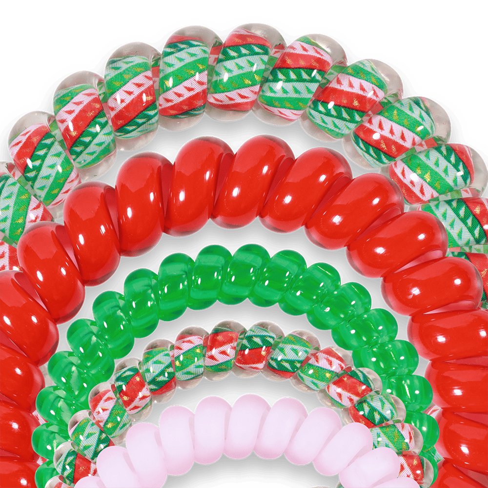 TELETIES Fashion Spiral Hair Coils | Mix Pack | You Crack Me Up Hair Ties