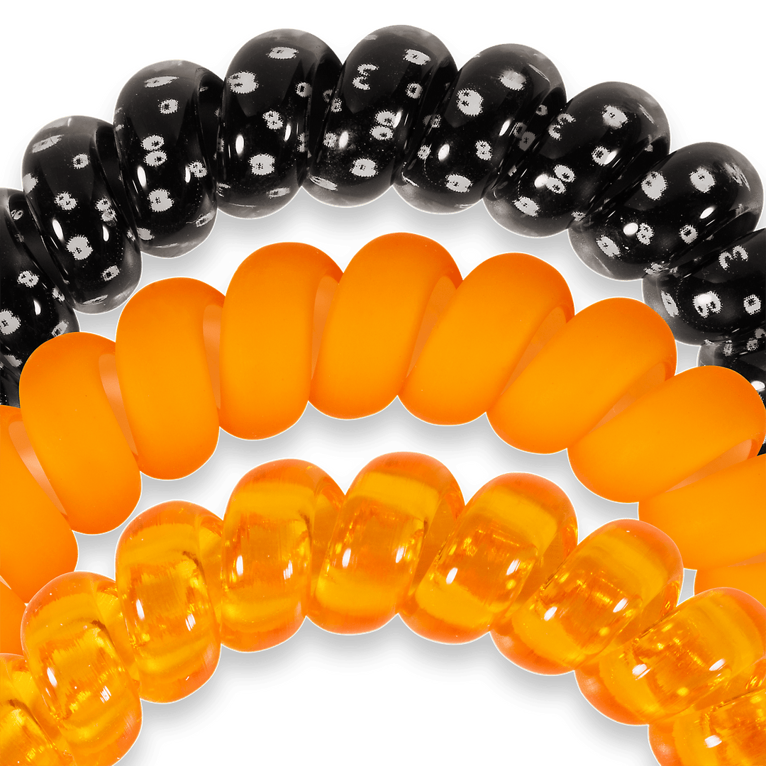 TELETIES Fashion Teleties Spiral Hair Coils | Large | Fa-BOO-lous Hair Ties