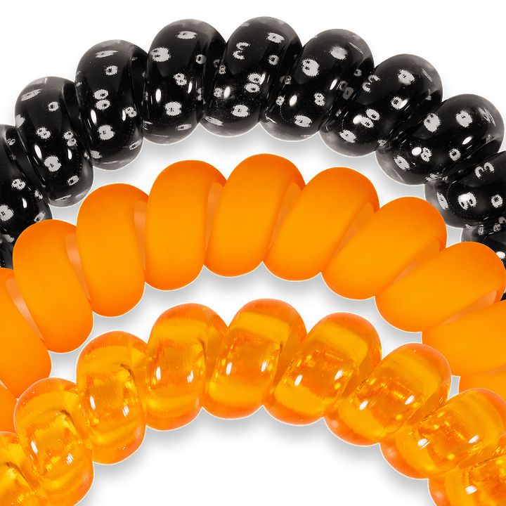 TELETIES Fashion Teleties Spiral Hair Coils | Large | Fa-BOO-lous Hair Ties