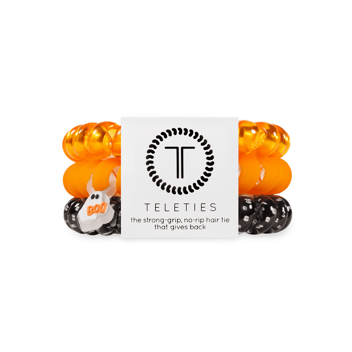 TELETIES Fashion Teleties Spiral Hair Coils | Large | Fa-BOO-lous Hair Ties