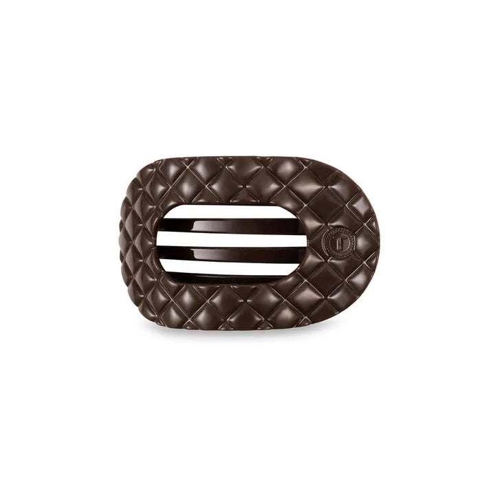 Teleties Fashion Truly Taupe Quilted Teleties Small Flat Round Hair Clips