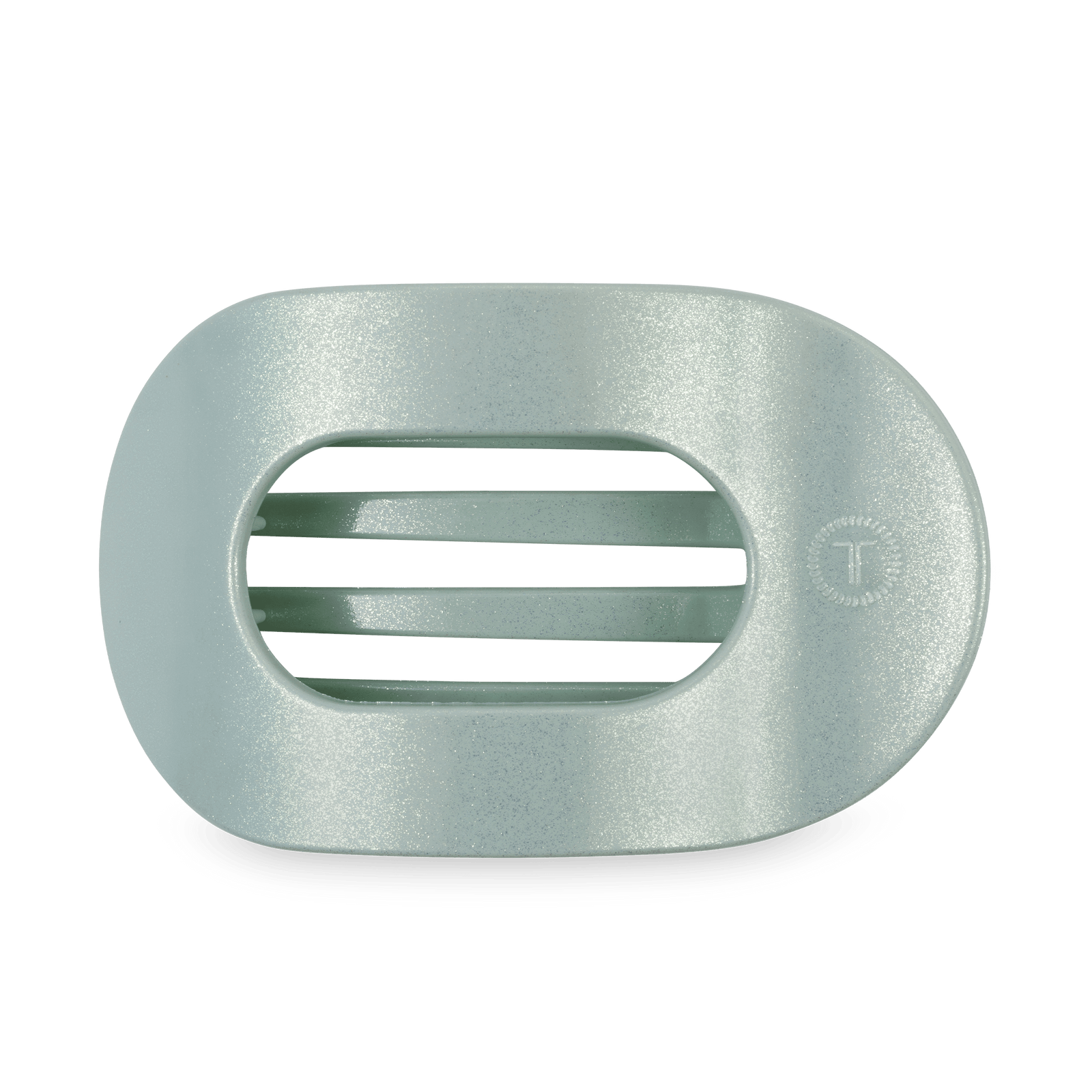 TELETIES Flat Round Hair Clip | Large | Dew Drop