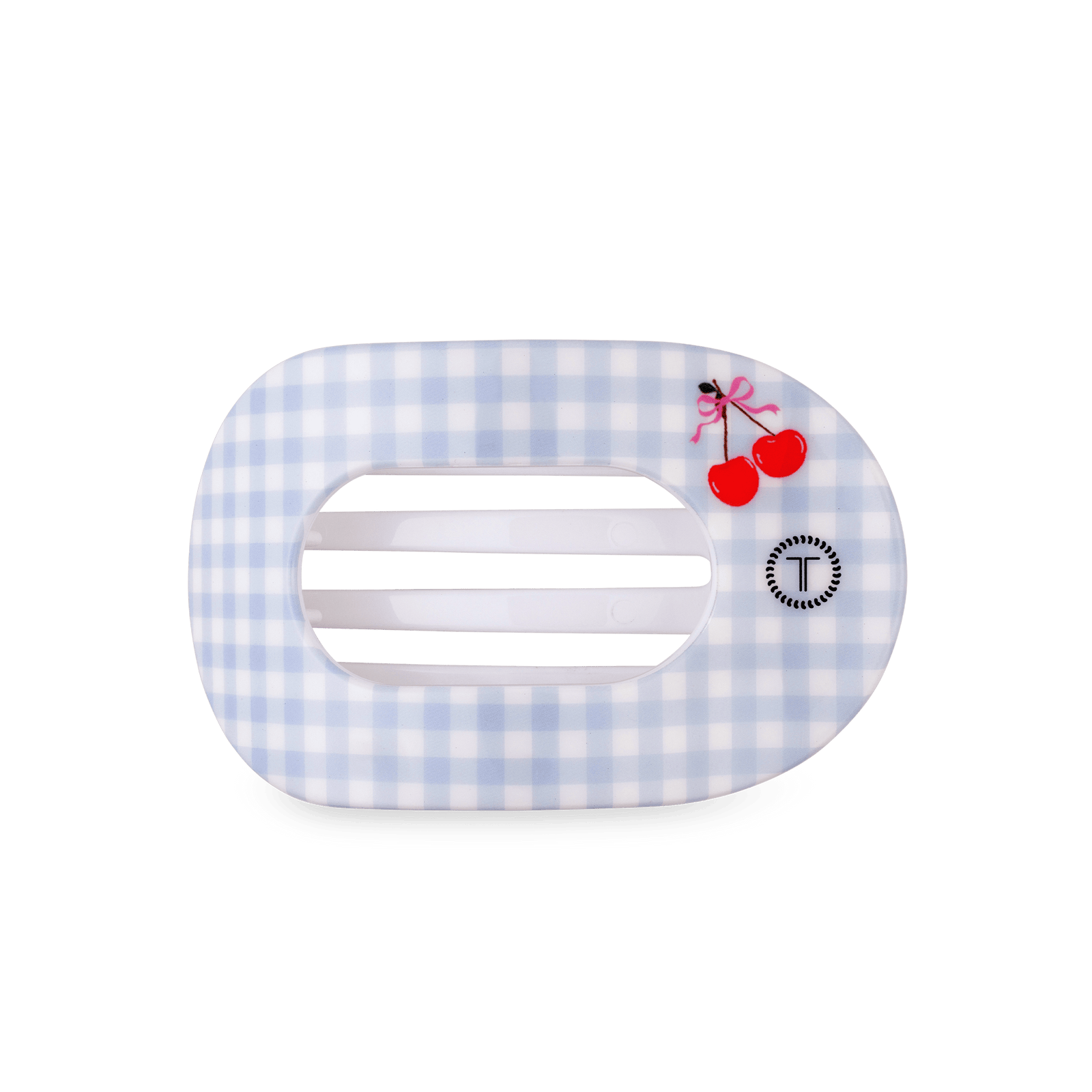 TELETIES Flat Round Hair Clip | Medium | Basket of Cherries