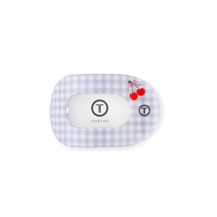 TELETIES Flat Round Hair Clip | Small | Basket of Cherries