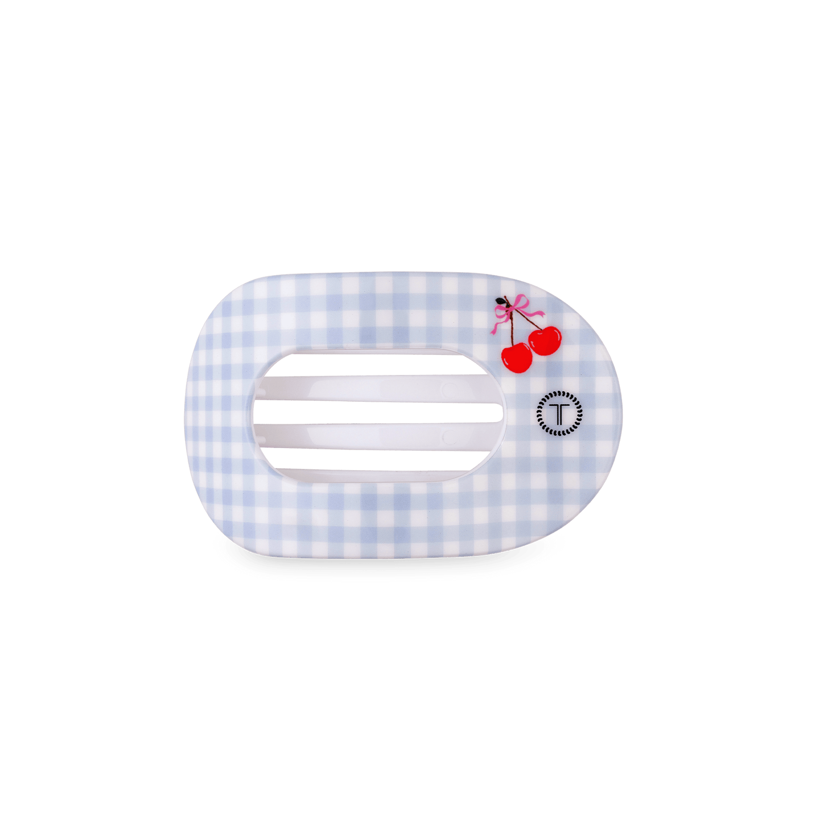 TELETIES Flat Round Hair Clip | Small | Basket of Cherries