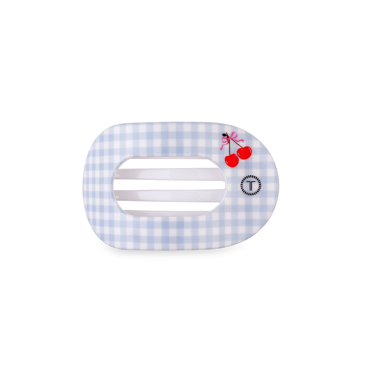TELETIES Flat Round Hair Clip | Small | Basket of Cherries