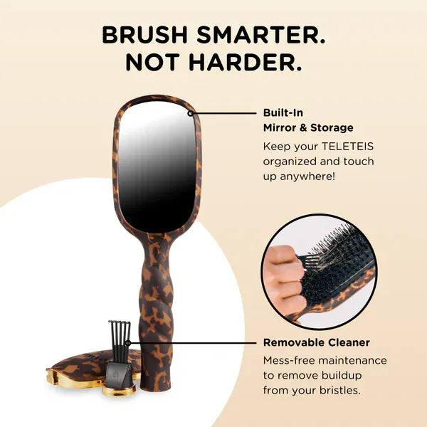 TELETIES Gifts Boar Bristle Hair Brush - Tortoise