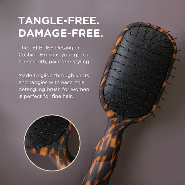 TELETIES Gifts Detangler Hair Brush for Fine Hair – Tortoise