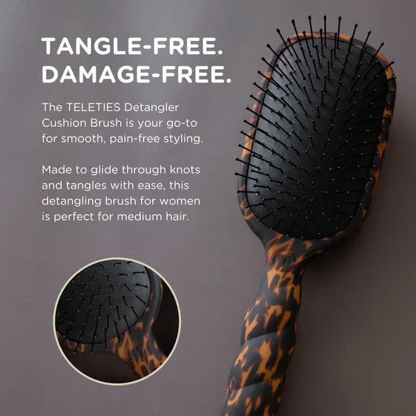 TELETIES Gifts Detangler Hair Brush for Medium Hair – Tortoise