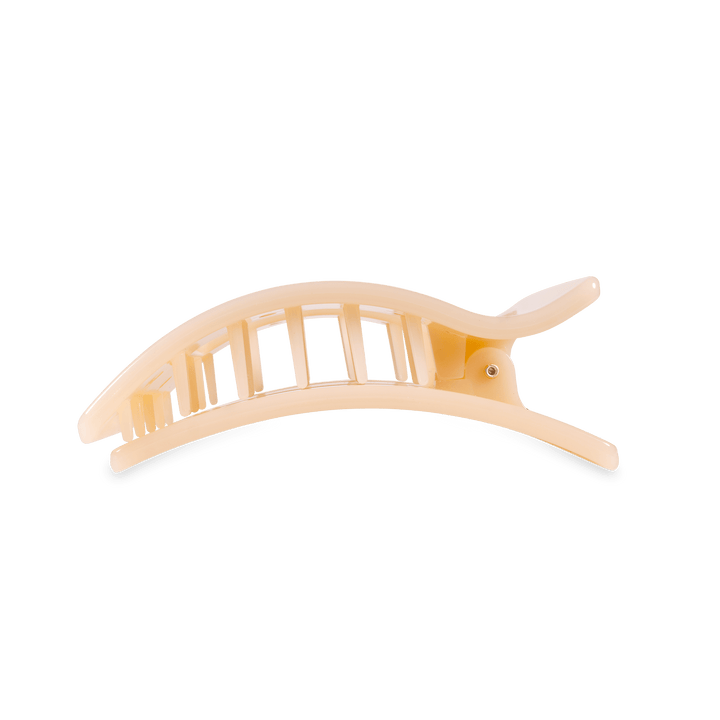 TELETIES Gifts Flat Rectangle Hair Clip | Medium | Almond Beige