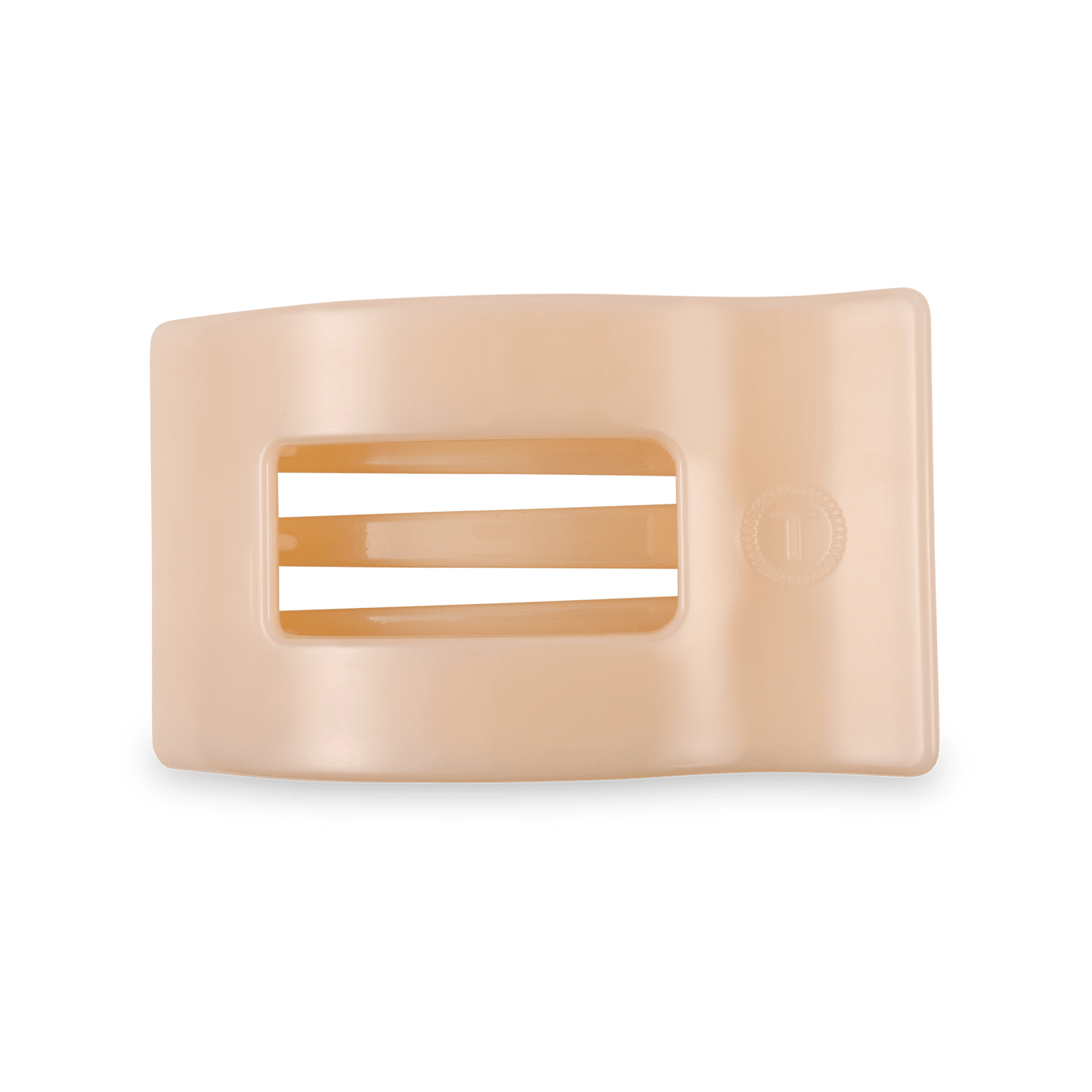 TELETIES Gifts Flat Rectangle Hair Clip | Medium | Almond Beige