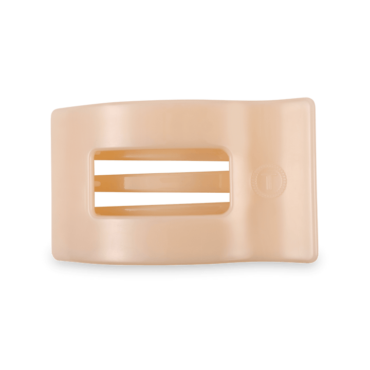 TELETIES Gifts Flat Rectangle Hair Clip | Medium | Almond Beige
