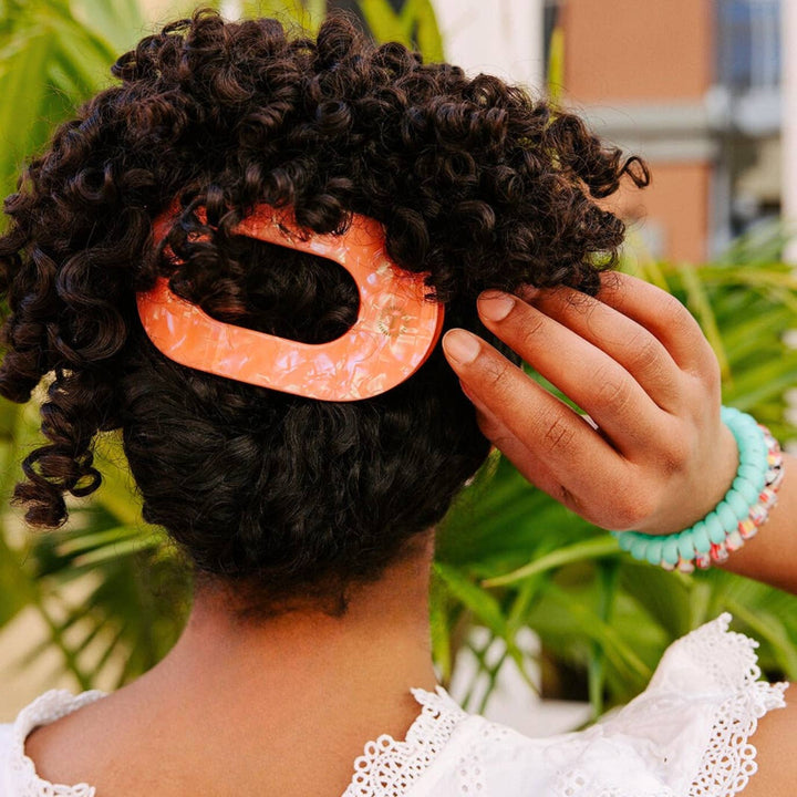 TELETIES Gifts Flat Round Hair Clip | Large | Dreamsicle