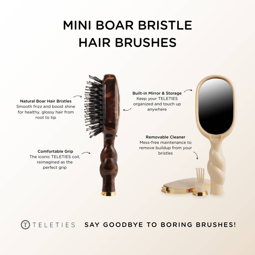 TELETIES Gifts Mini Boar Brush | Tan