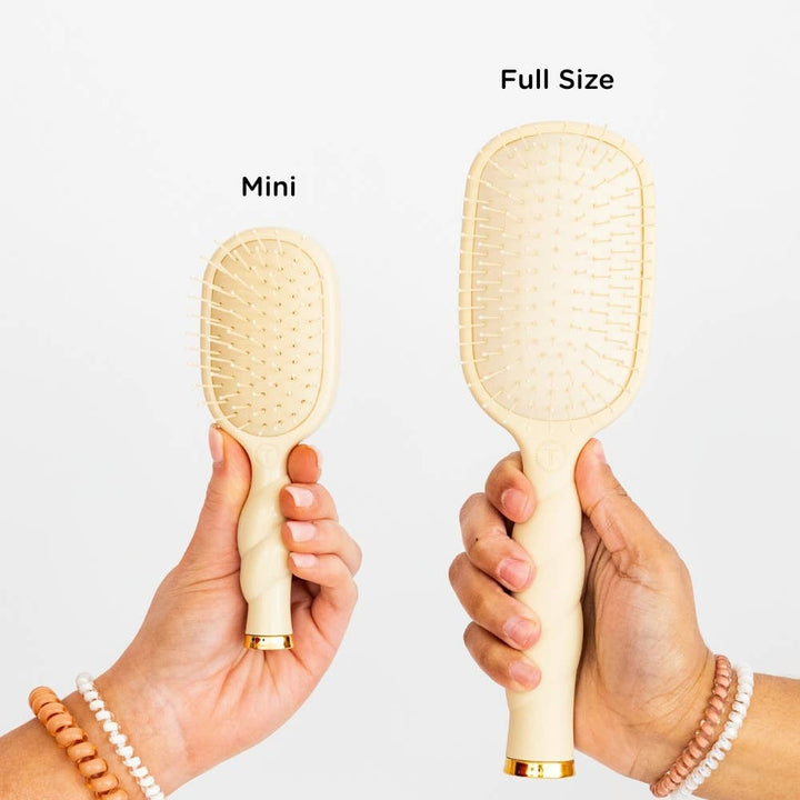 TELETIES Gifts Mini Detangler Brush for Medium Hair - Tan
