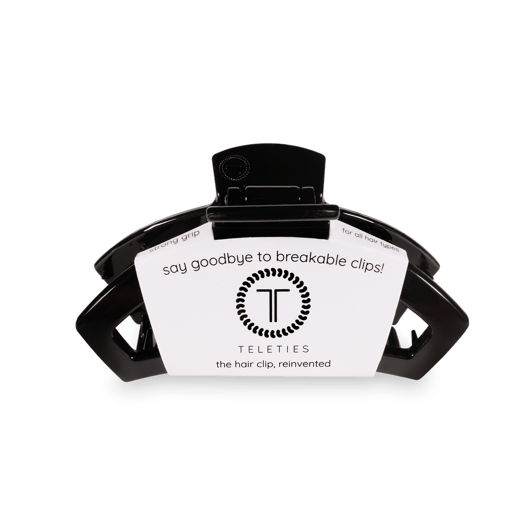 TELETIES Gifts Open Hair Clip | Med. | Jet Black