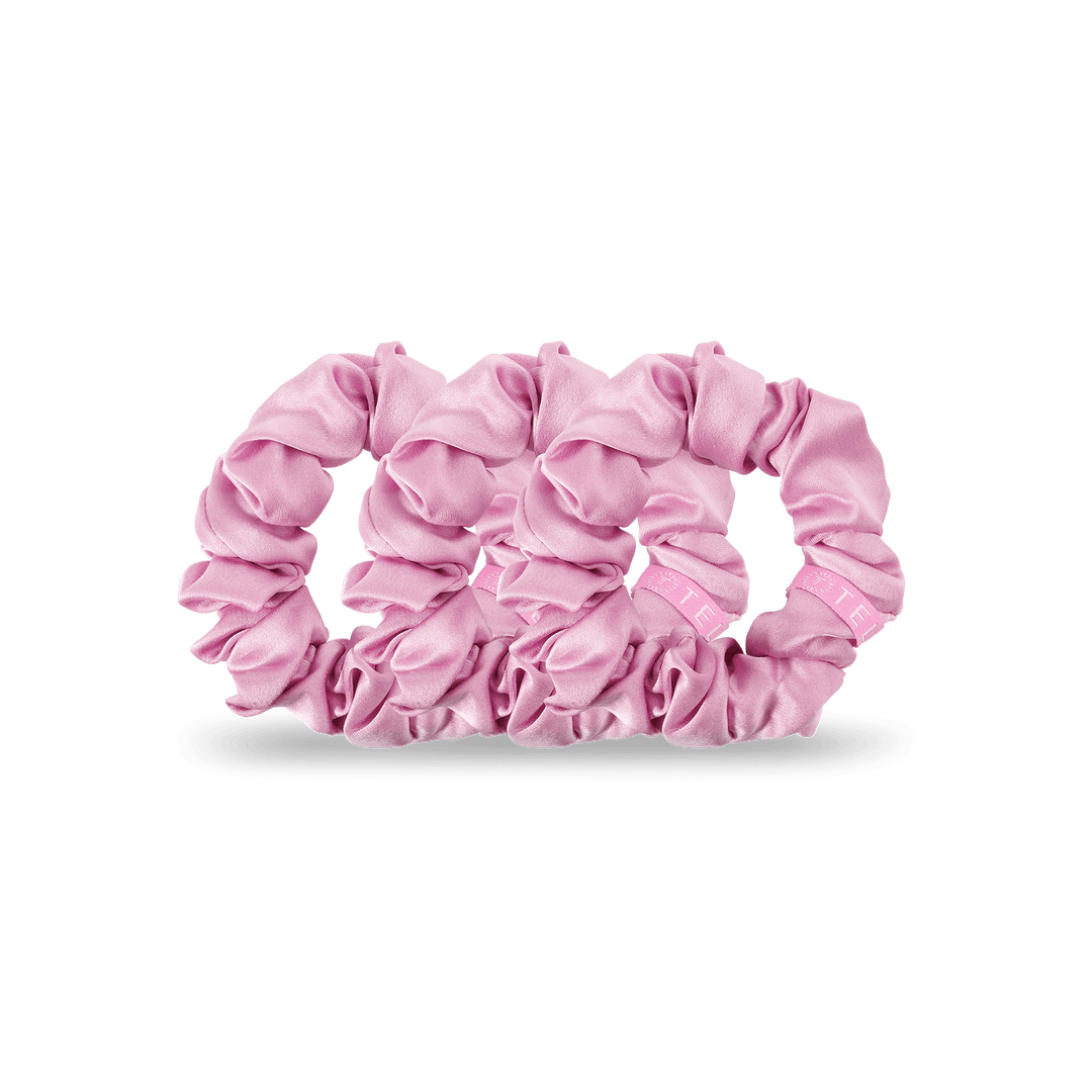 TELETIES Gifts Silk Scrunchies | Large | I Pink I Love You