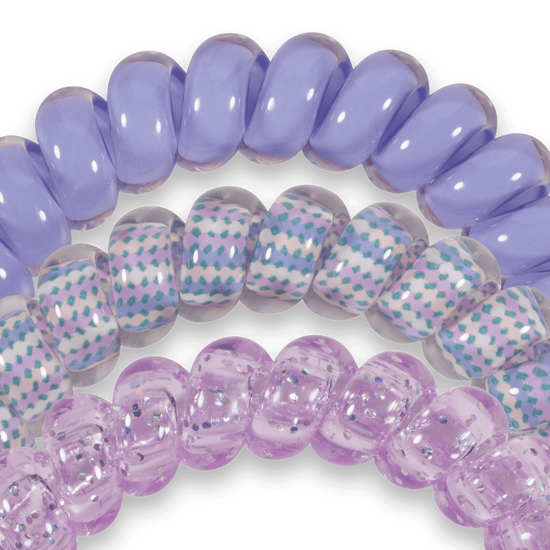 TELETIES Gifts Spiral Hair Coils | Large | Lavender Mist