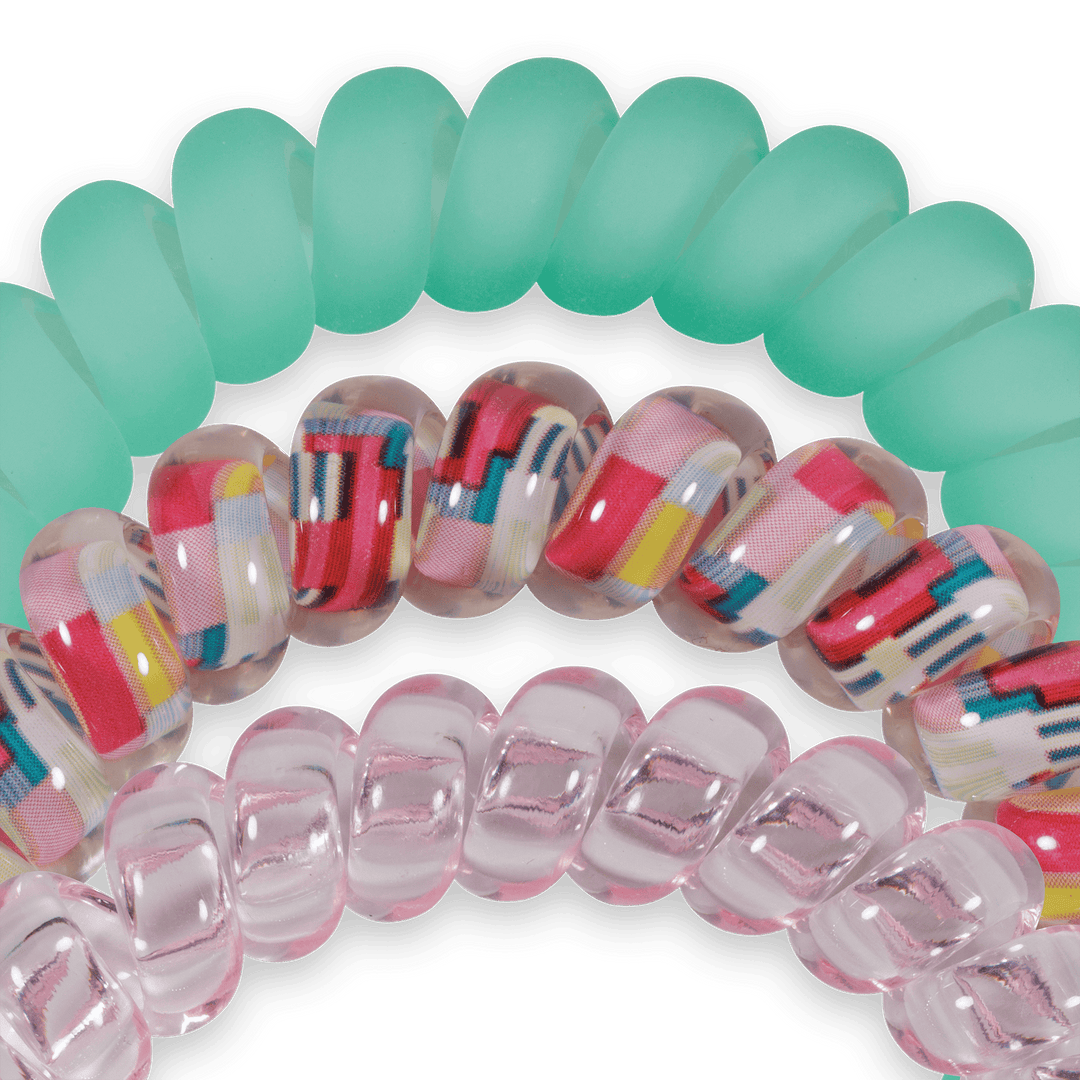 TELETIES Gifts Spiral Hair Coils | Large | Spring Splash