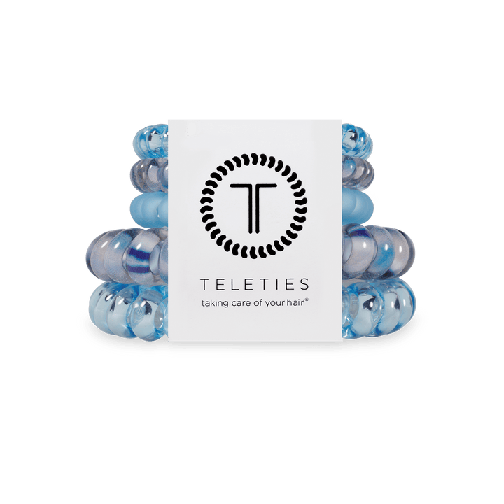 TELETIES Gifts Spiral Hair Coils | Mix Pack | Blue Lagoon