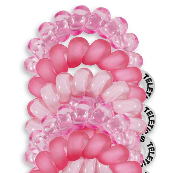 TELETIES Gifts Spiral Hair Coils | Tiny | Pretty in Pink Hair Ties