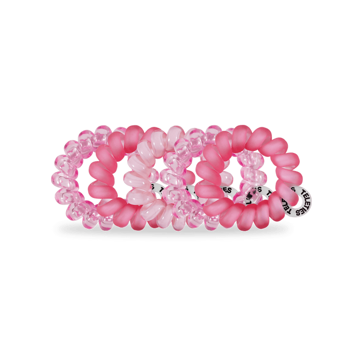 TELETIES Gifts Spiral Hair Coils | Tiny | Pretty in Pink Hair Ties