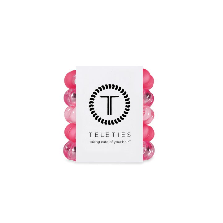 TELETIES Gifts Spiral Hair Coils | Tiny | Pretty in Pink Hair Ties