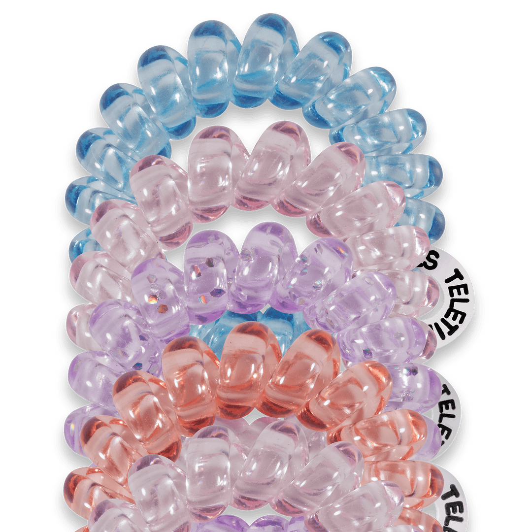 TELETIES Gifts Spiral Hair Coils | Tiny | Sea Glass