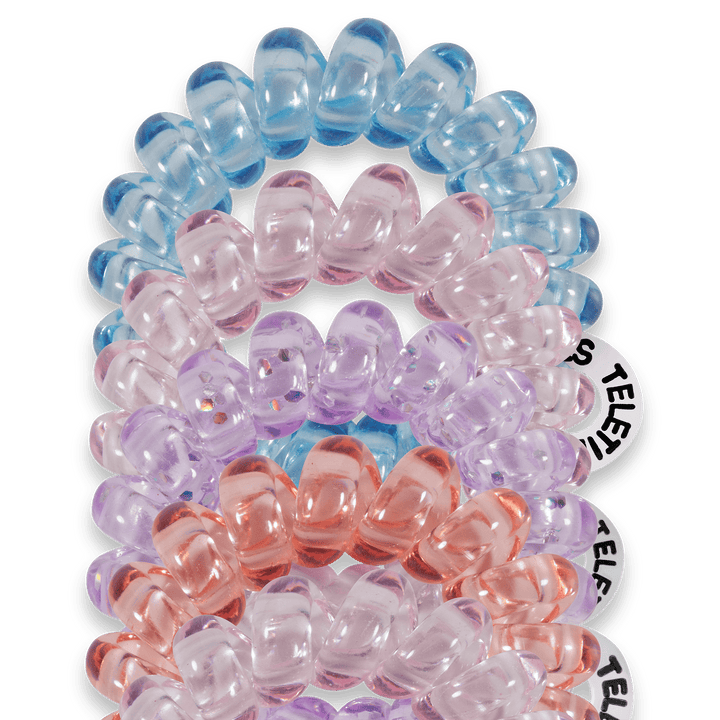TELETIES Gifts Spiral Hair Coils | Tiny | Sea Glass