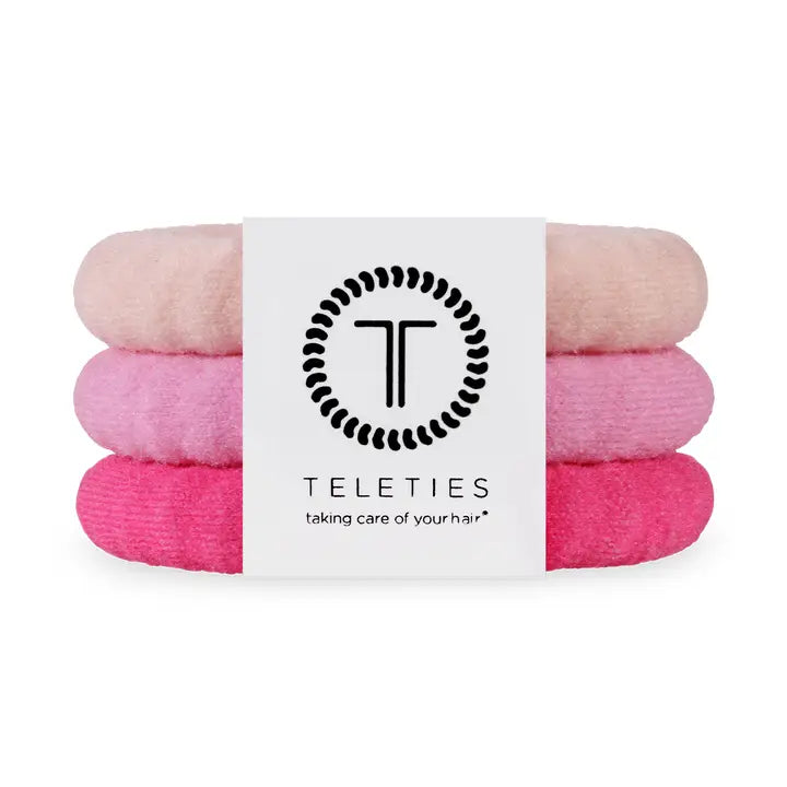 TELETIES Holiday Nylon Hair Ties | Small | Kiss & Tell